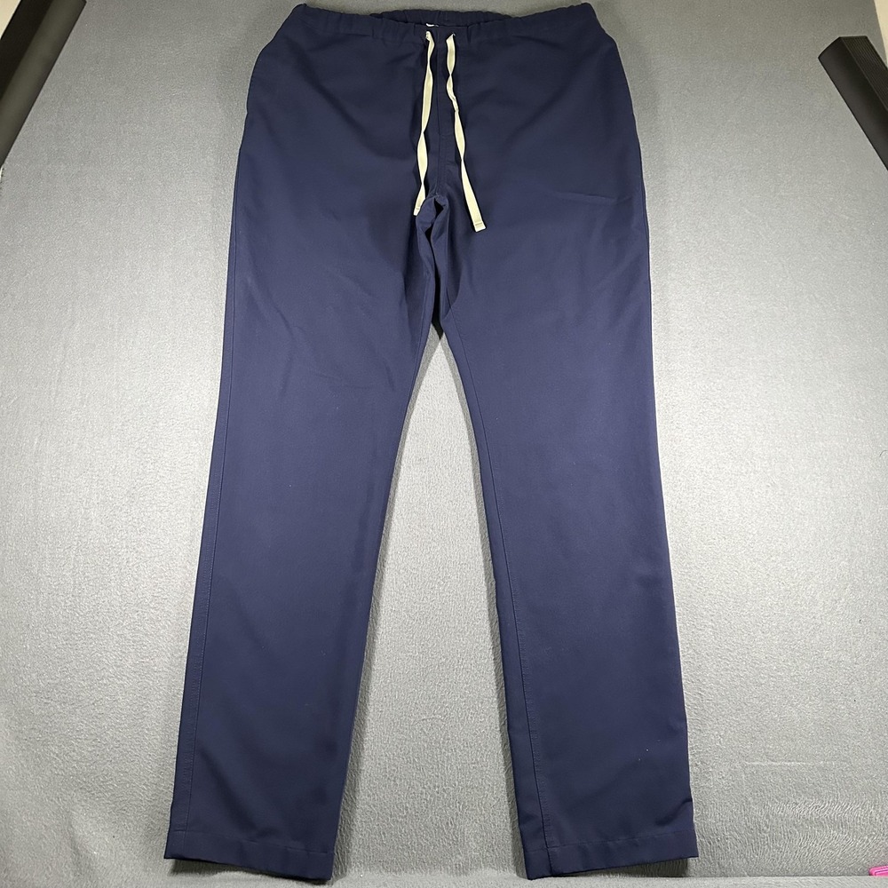 FIGS‎ Technical Collection Pants Mens Large Navy Blue Scrub Drawstring PO 3585
